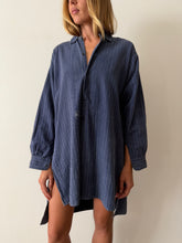 Antique French Striped Indigo Smock