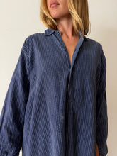 Antique French Striped Indigo Smock