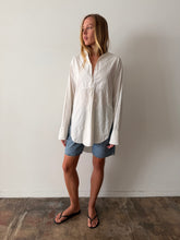 Antique White Ribbed Grandpa Shirt