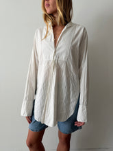 Antique White Ribbed Grandpa Shirt