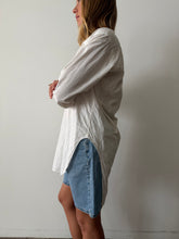 Antique White Ribbed Grandpa Shirt