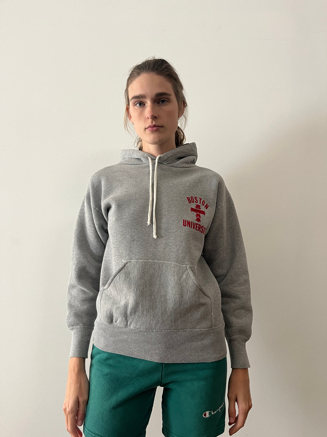 50s/60s Boston University Hoodie Sweatshirt