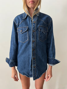 Heavy Denim Western Shirt Jac