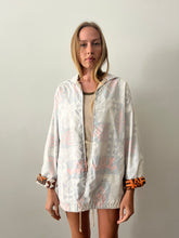 70s Hawaiian Batik Nylon Zip-Up Jacket