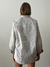 70s Hawaiian Batik Nylon Zip-Up Jacket