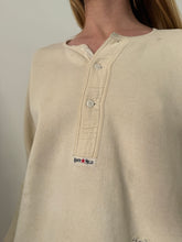 1920s Cotton Henley Sweatshirt Pullover