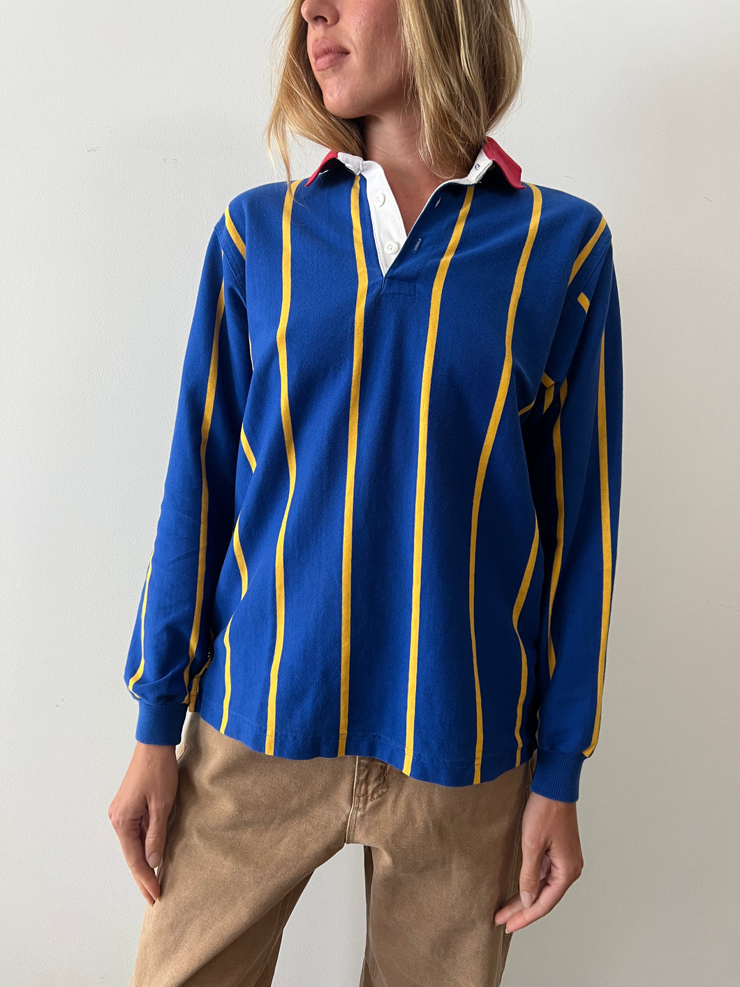 Striped Rugby Polo Shirt