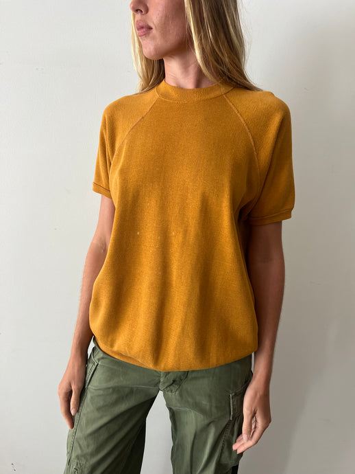 Mustard Short Sleeve Sweatshirt