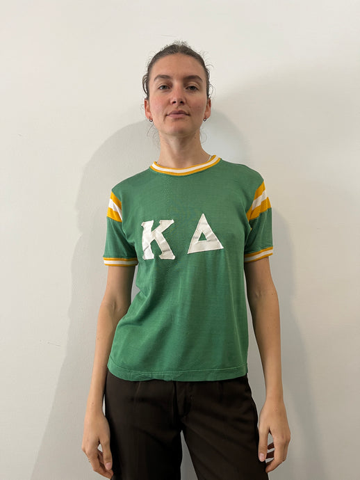 50s Green & Yellow Athletic Jersey tee