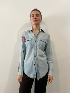 70s Patchwork Levis Chambray Shirt