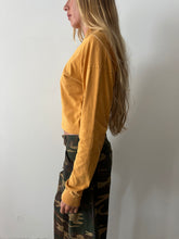 Mustard Cropped Hoodie Tee