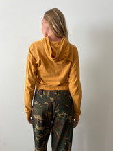 Mustard Cropped Hoodie Tee