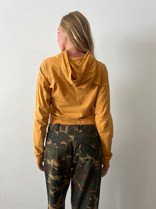 Mustard Cropped Hoodie Tee