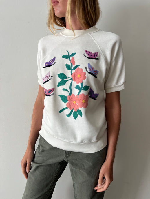 homemade Butterflies Short Sleeve Sweatshirt