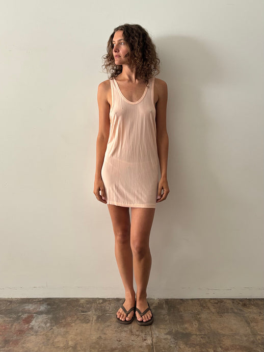 30s Pink Rayon Tank Dress