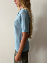 60s Blue Mesh Polo Shirt