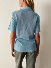 60s Blue Mesh Polo Shirt