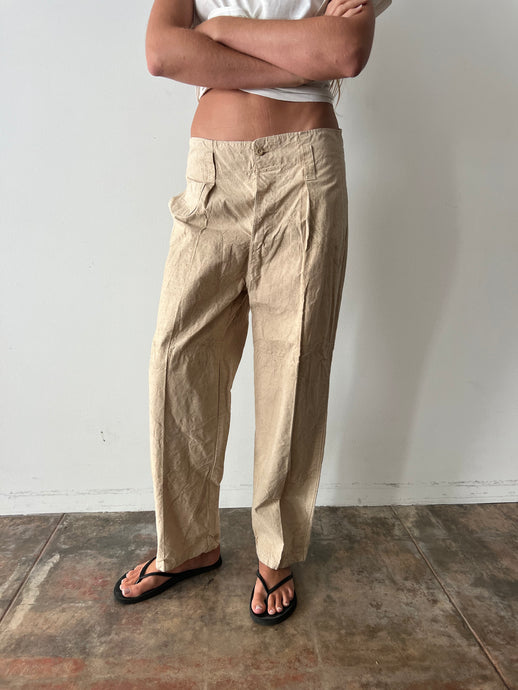 40s/50s Japanese Natural Canvas Work Pants 33w