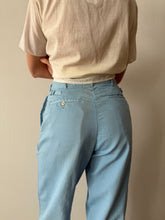 60s Baby Blue Cotton Pants 28w