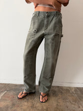 Faded Sage Double Knee Carhartts 33w