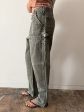 Faded Sage Double Knee Carhartts 33w
