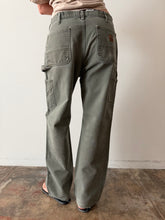 Faded Sage Double Knee Carhartts 33w