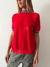 60s/70s Red Ringer Short Sleeve Sweatshirt