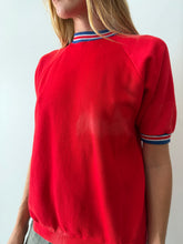 60s/70s Red Ringer Short Sleeve Sweatshirt