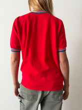 60s/70s Red Ringer Short Sleeve Sweatshirt