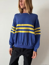 Soft Blue & Yellow Striped Sweatshirt