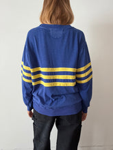 Soft Blue & Yellow Striped Sweatshirt