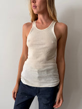 Cream Ribbed Tank