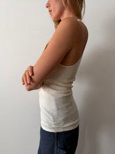 Cream Ribbed Tank