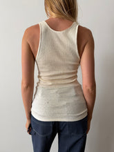Cream Ribbed Tank