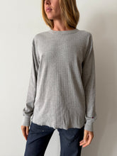 Champion Grey Ribbed Long Sleeve Shirt