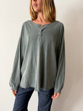 Faded Sage Cotton Henley