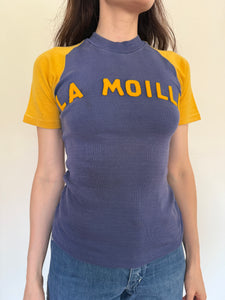 1930s La Moille Cotton Knit Jersey tee