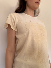 Antique Japanese Ribbed White Cotton Tee