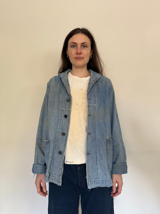 40s USN Navy Denim Shawl Collar