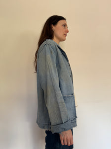 40s USN Navy Denim Shawl Collar