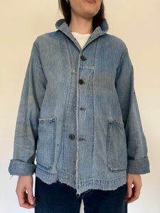 40s USN Navy Denim Shawl Collar