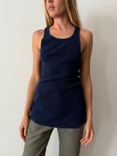 Ribbed Navy Tank