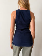 Ribbed Navy Tank