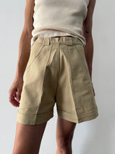French Linen High-Waist Shorts 25w