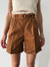 40s/50s French Chestnut Brown Shorts 23w