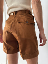 40s/50s French Chestnut Brown Shorts 23w