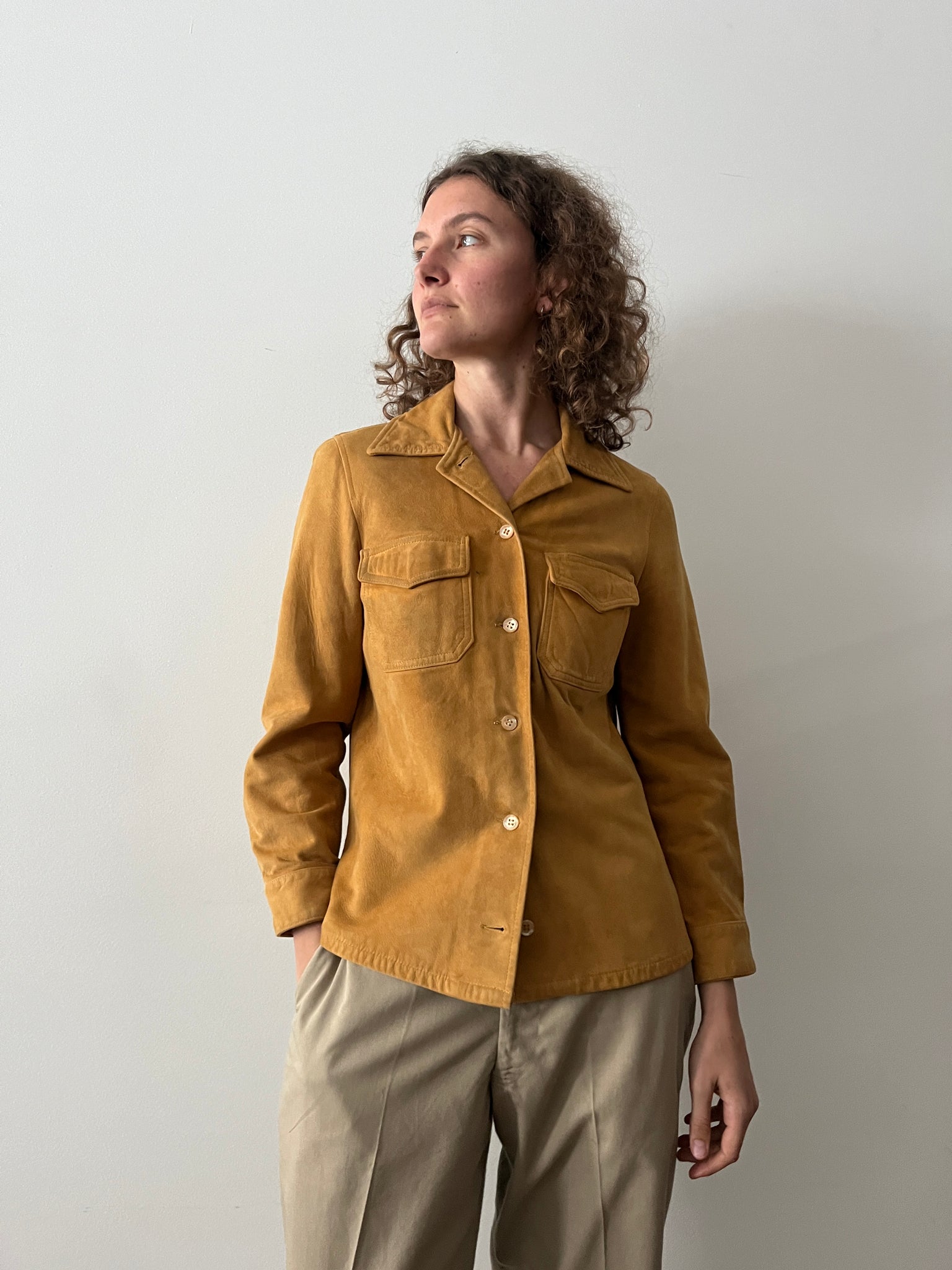 60s/70s Abercrombie & Fitch Suede Leather Shirt Jacket – mothfood shop