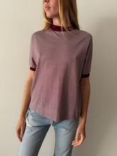 60s/70s Burgundy Striped Ringer