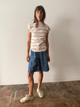 70s Snap Denim Skirt 23w