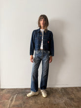 50s Pleated Buckleback Denim Jacket